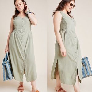Anthropologie Cloth & Stone Matcha Maxi Dress NWOT